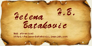 Helena Bataković vizit kartica